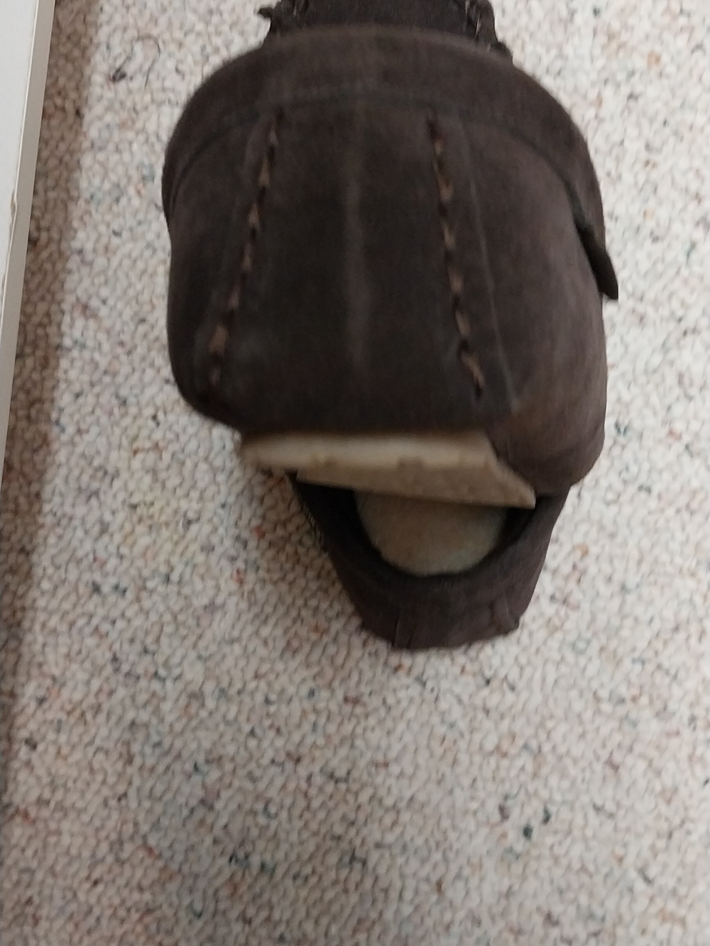 Bear Paw Cozy Dark Brown Suede Moccasin Slippers - Picture 6 of 6
